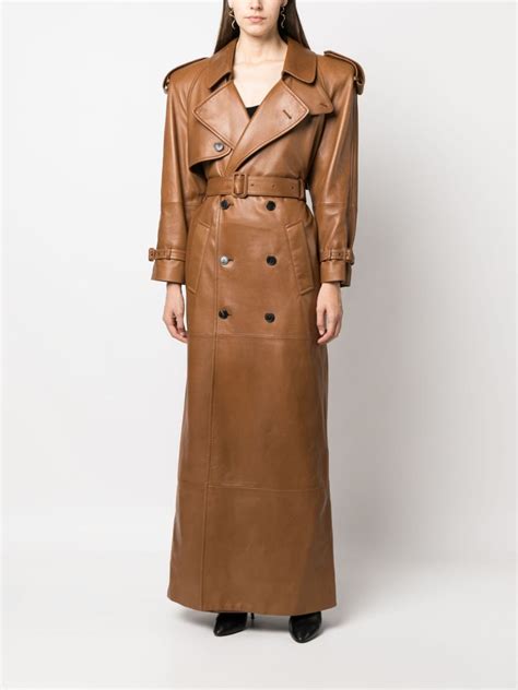 ysl trench|saint laurent leather trench coat.